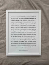 Load image into Gallery viewer, Loving Your Life Framed Print