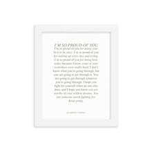 Load image into Gallery viewer, So Proud Of You Framed Print