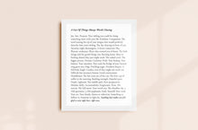 Load image into Gallery viewer, Molly Burford A List Of Things Always Worth Chasing Print
