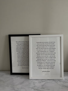 Self-Care Is An Unbeautiful Thing — Framed Print