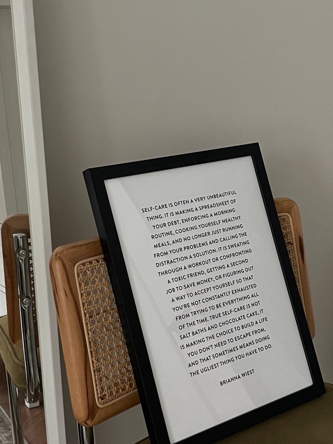 Self-Care Is An Unbeautiful Thing — Framed Print