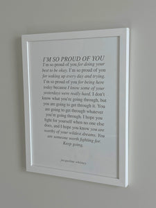 So Proud Of You Framed Print