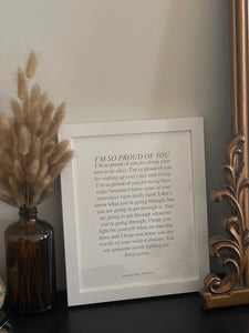 So Proud Of You Framed Print