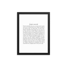 Load image into Gallery viewer, Forgive Yourself Framed Print
