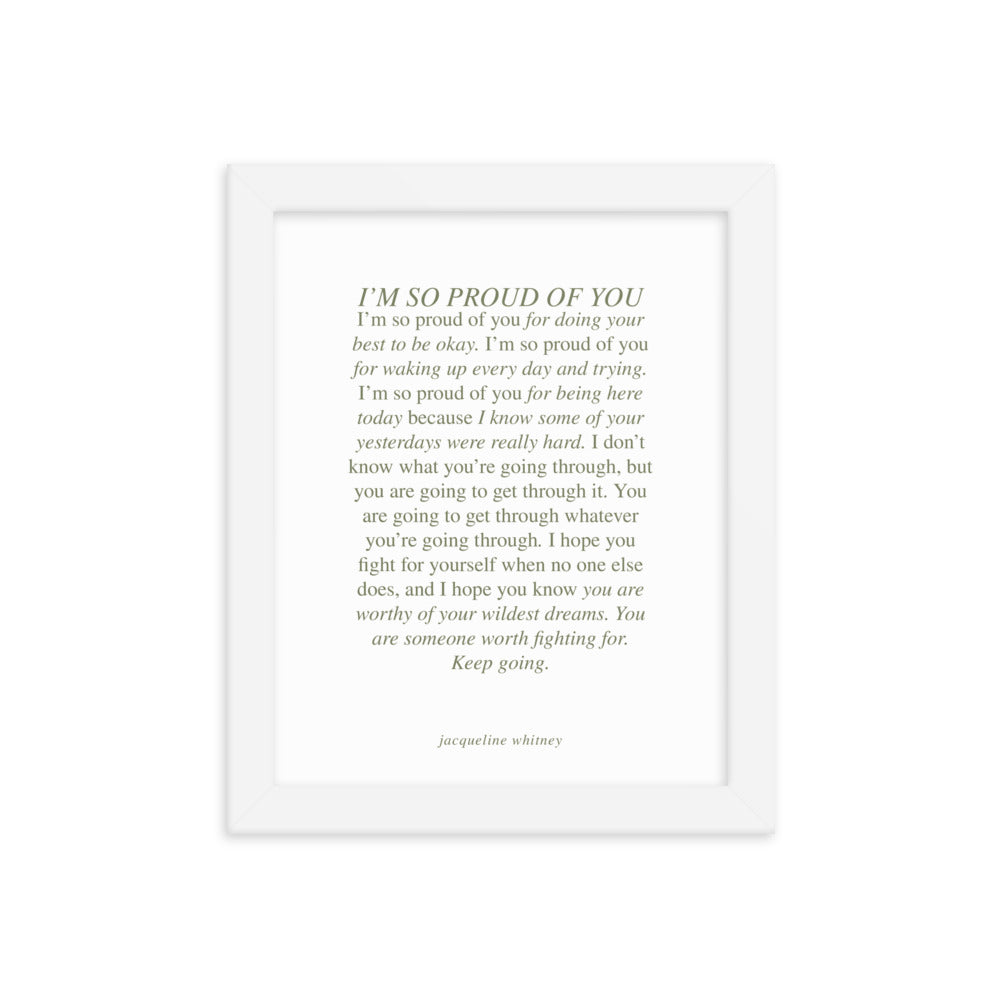 So Proud Of You Framed Print